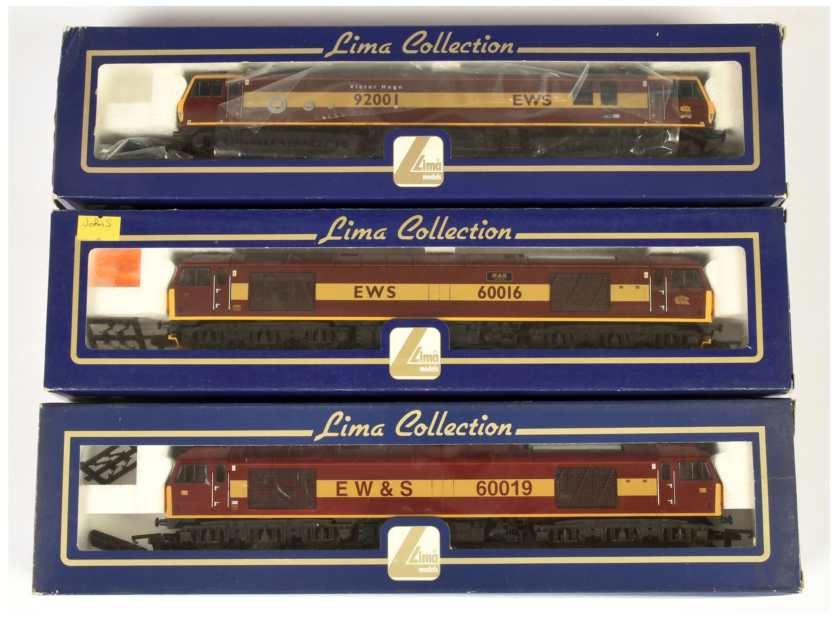 Lima OO Group of 3x EWS Class 60 & 90 Diesel Loco's. 