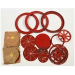 Meccano Circa 1950's Red Circular parts.