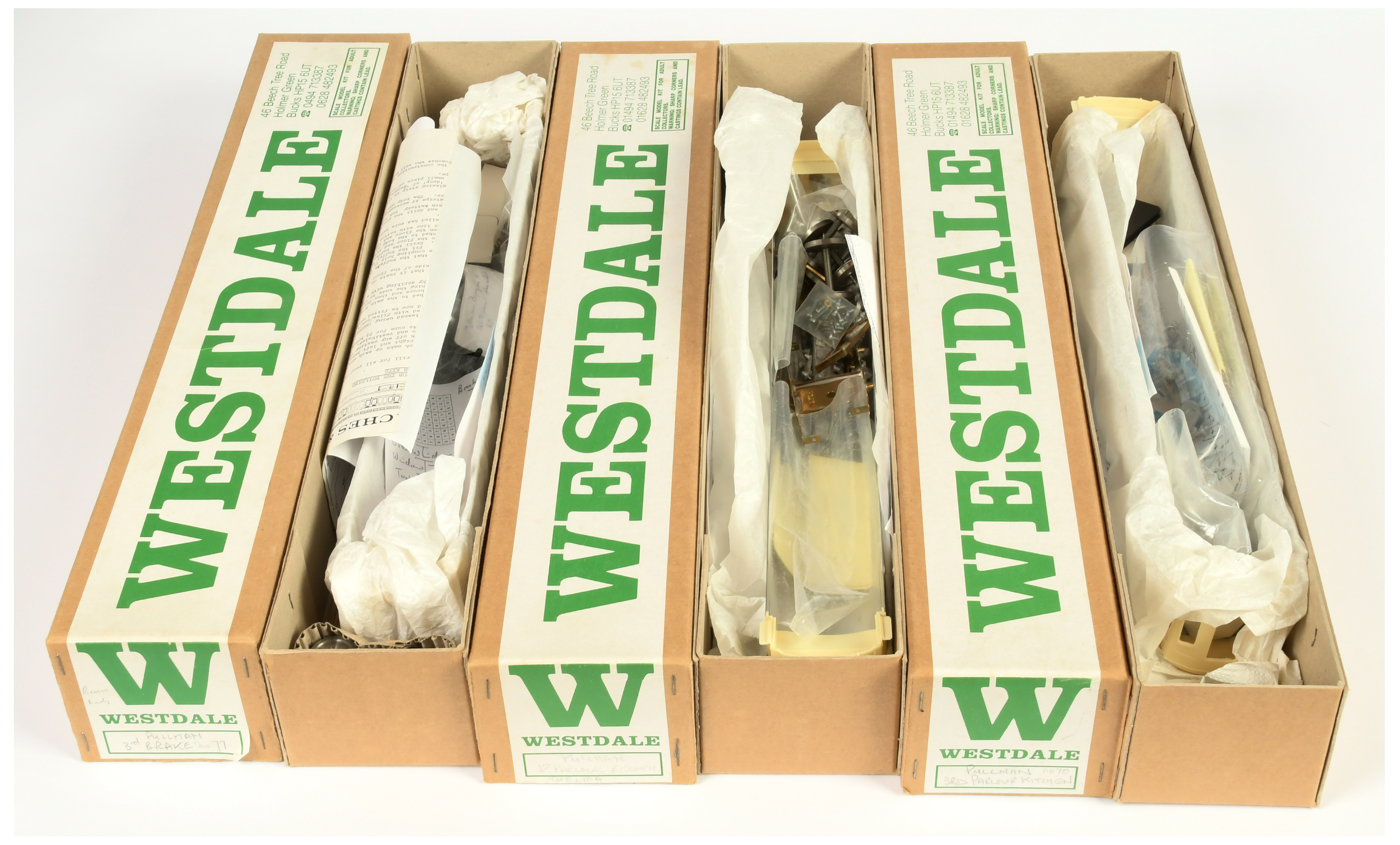 Westdale O Gauge Pullman 3x Coach Kits.