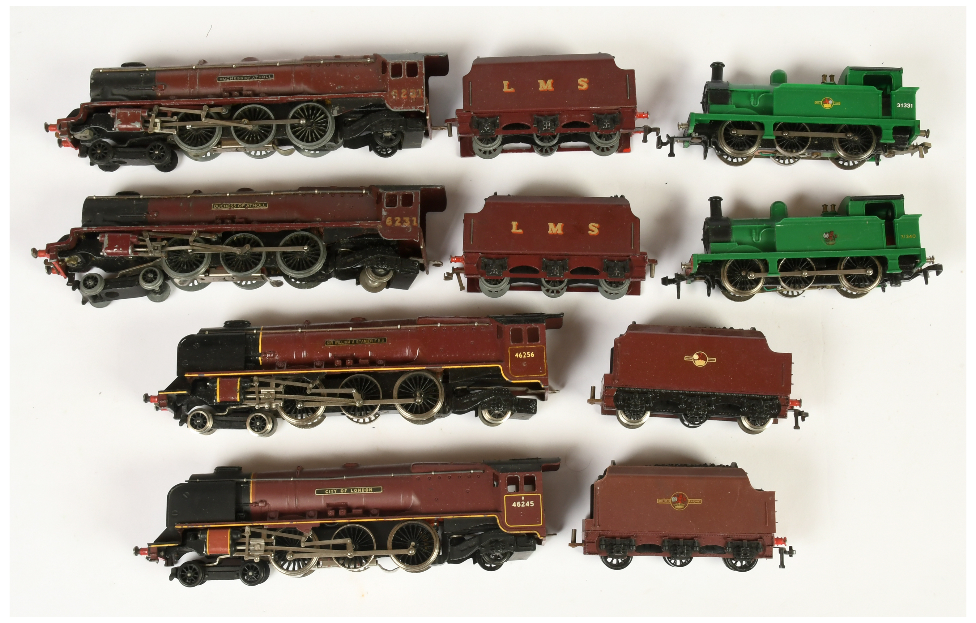 Hornby Dublo 2&3-rail group of BR and LMS Steam Locomotives 