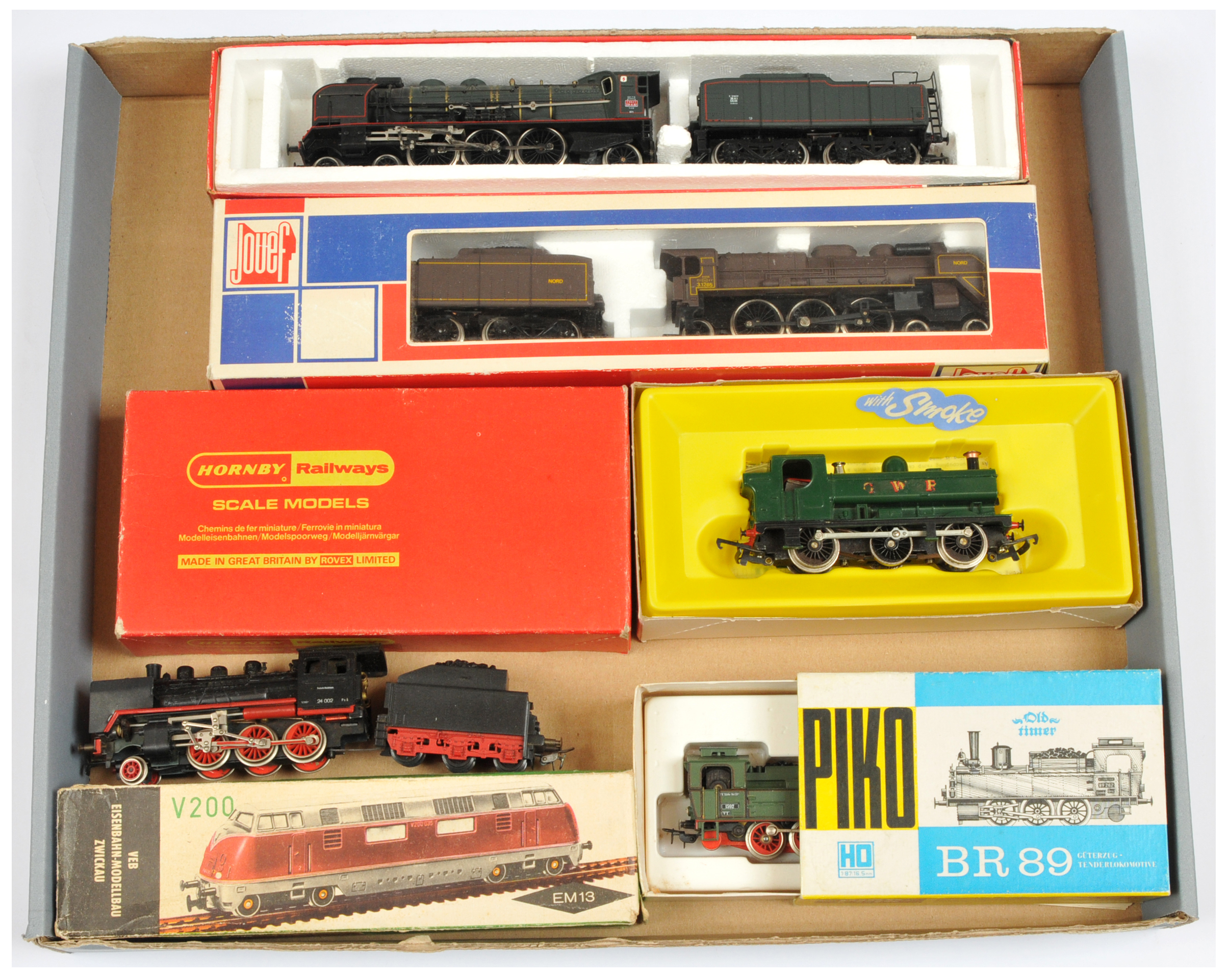 Hornby, Jouef, Piko group of Steam Loco's. 