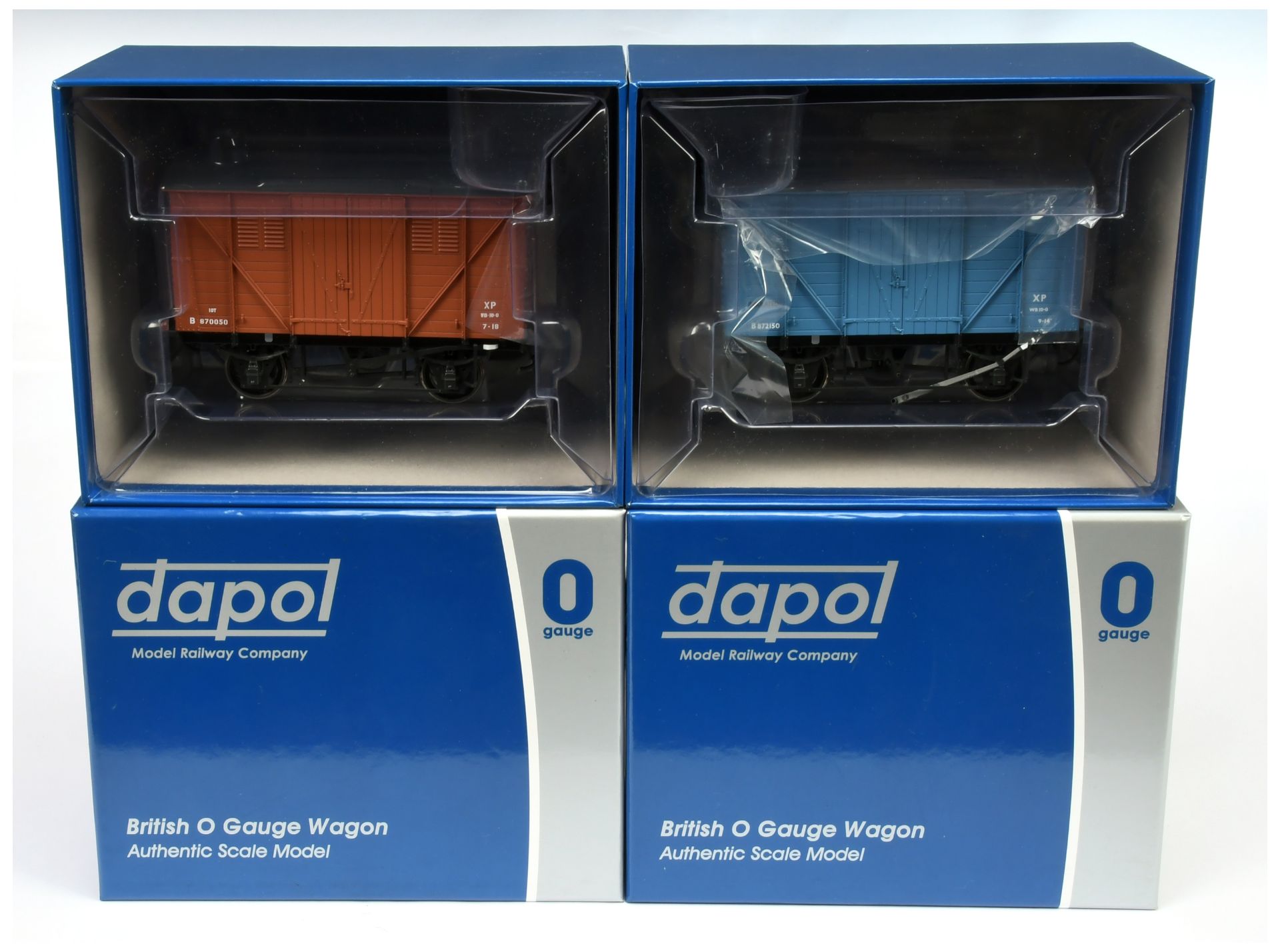 Dapol O Gauge Pair of boxed wagons.