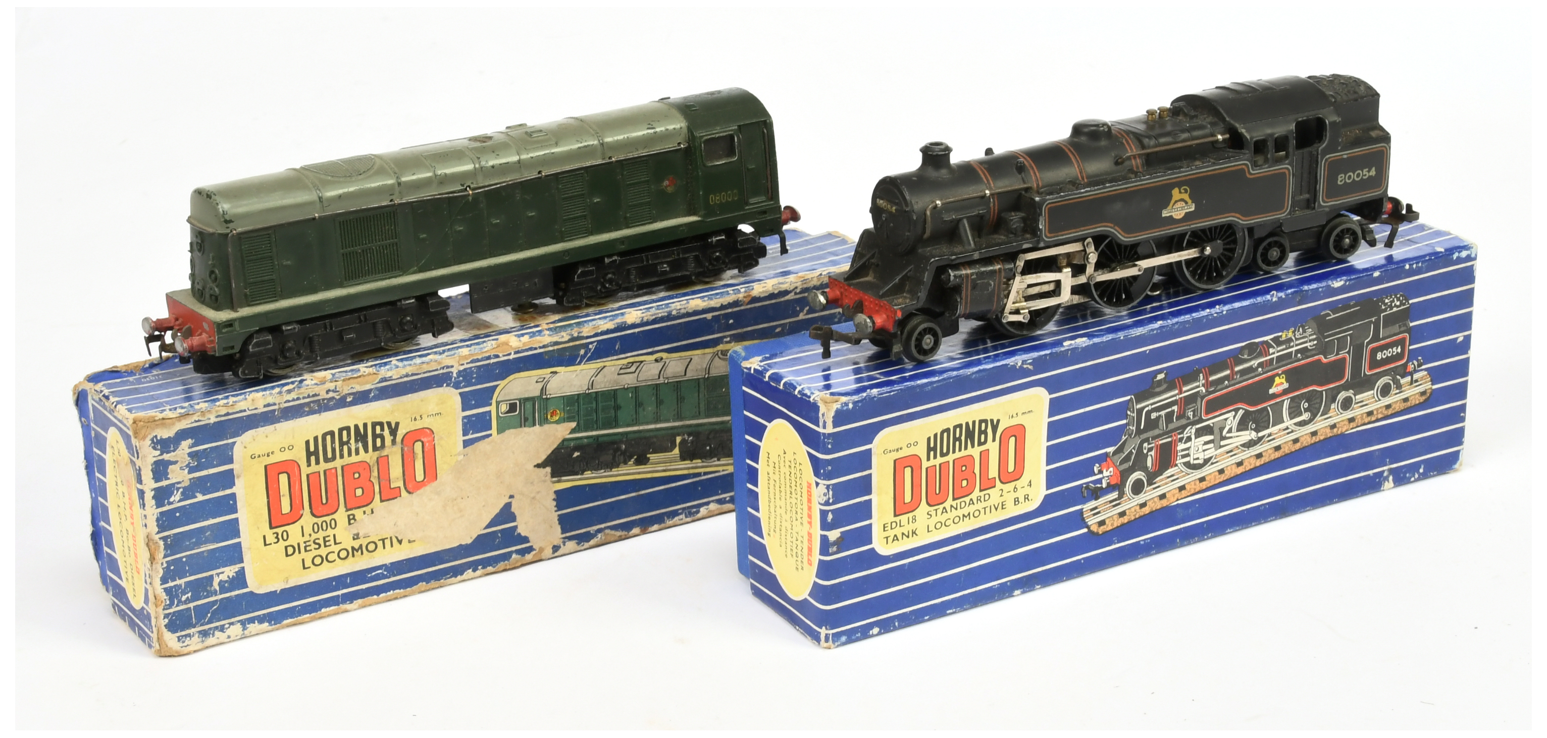 Hornby Dublo 3-rail pair of Steam and Diesel Locomotives comprising of