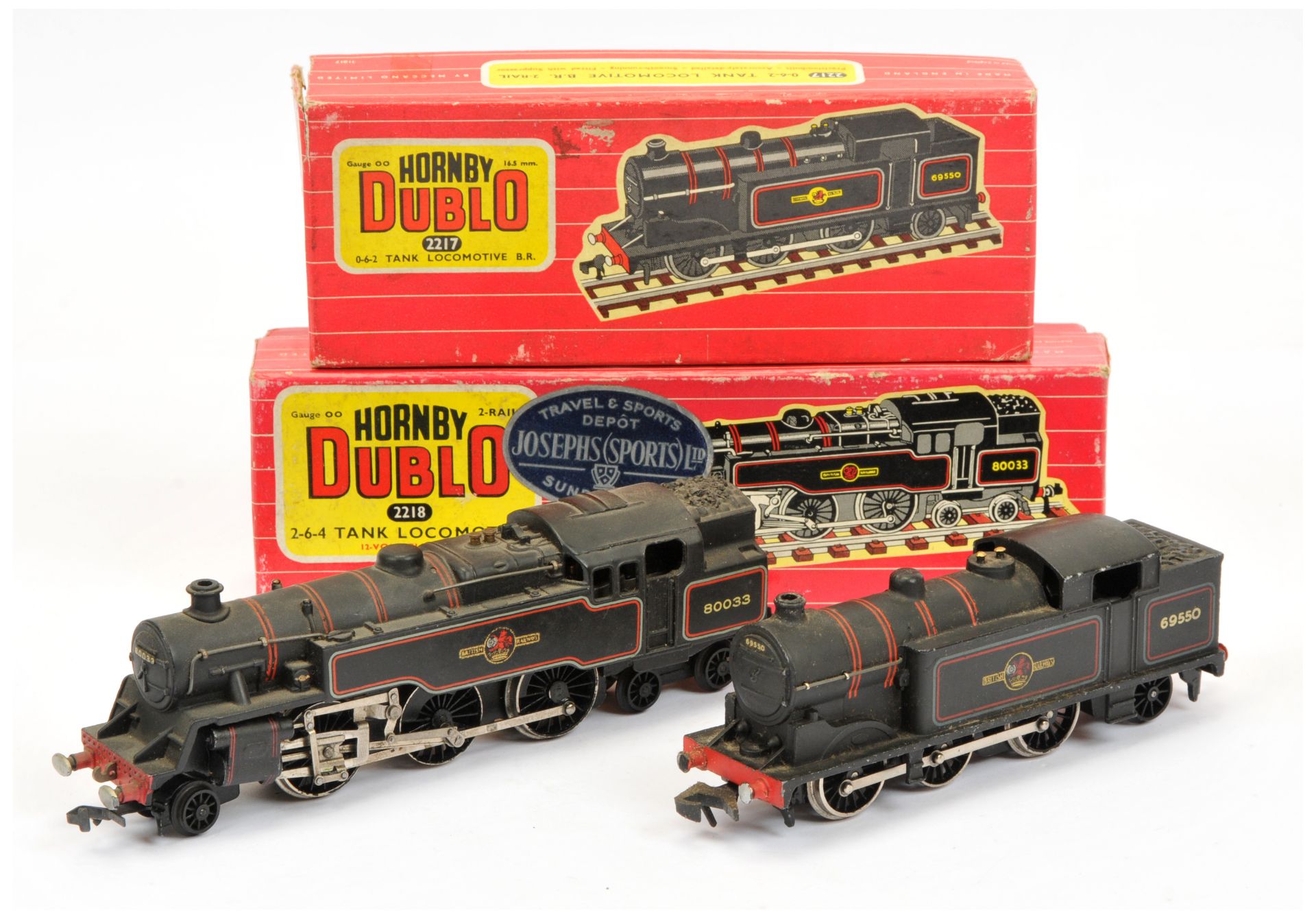 Hornby Dublo 2-rail pair of BR Steam Locomotives comprising of 