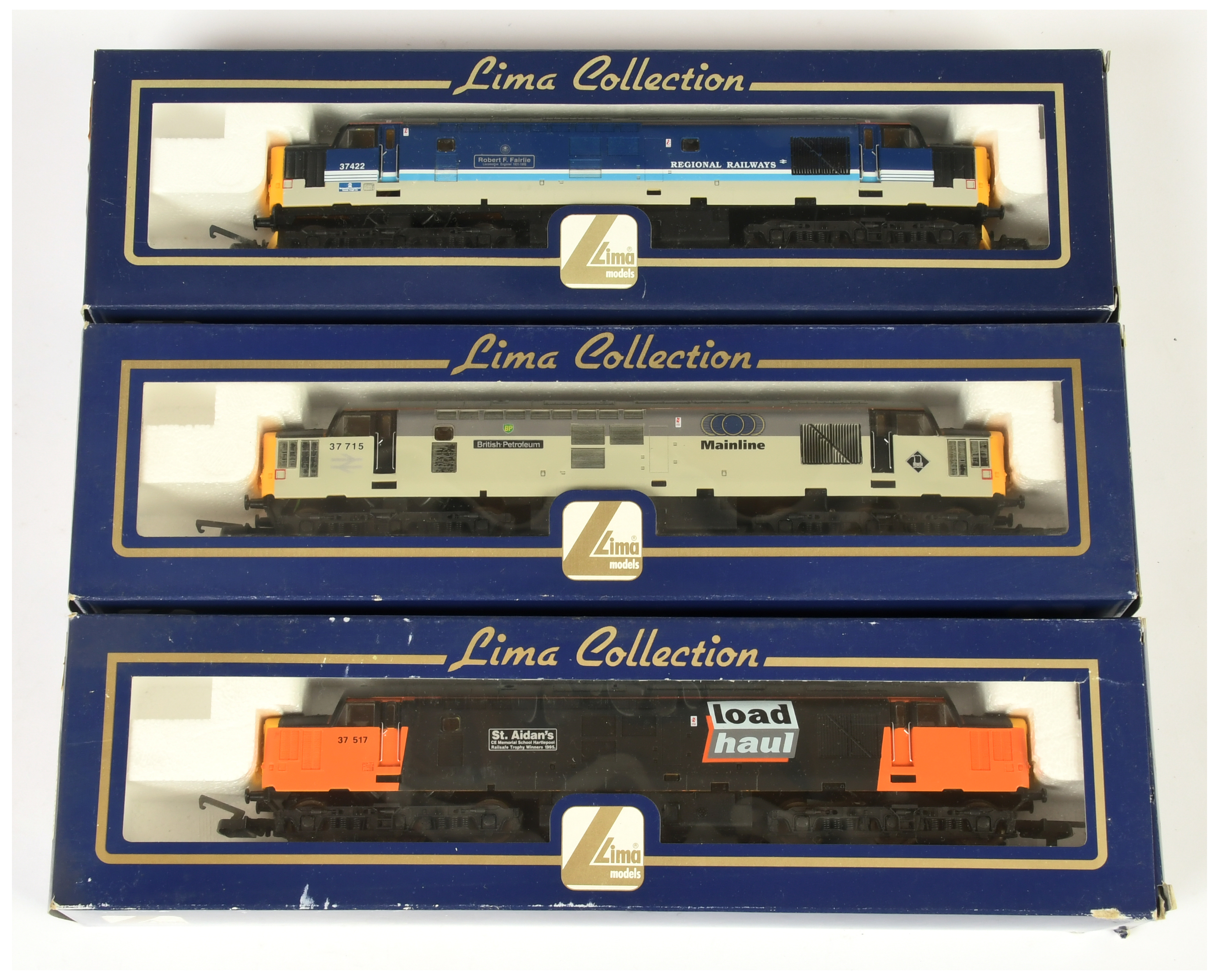Lima OO Group of 3x Class 37 Diesel Loco's.