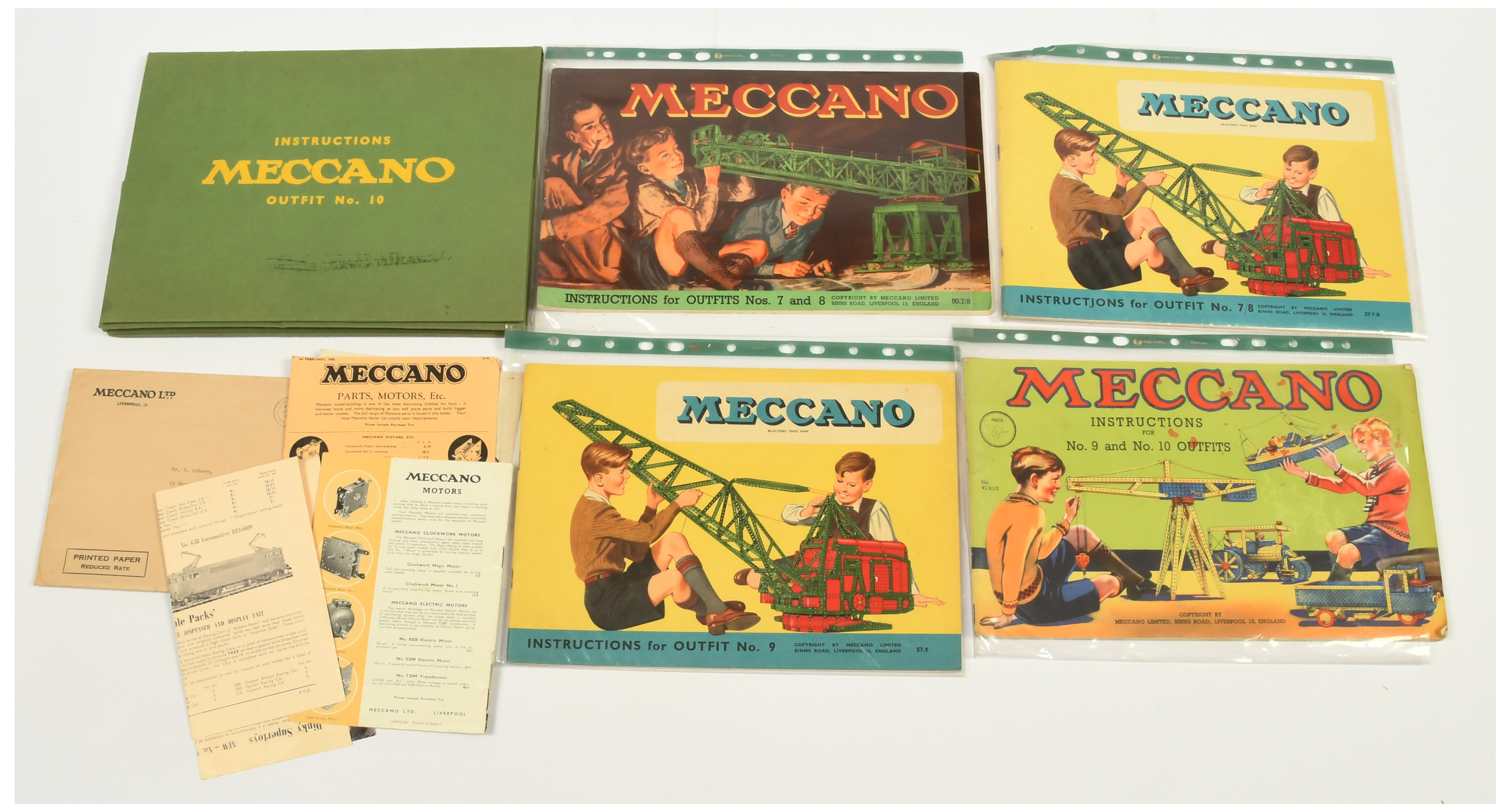 Meccano Pre & Post War Instruction Booklets & other Literature. 