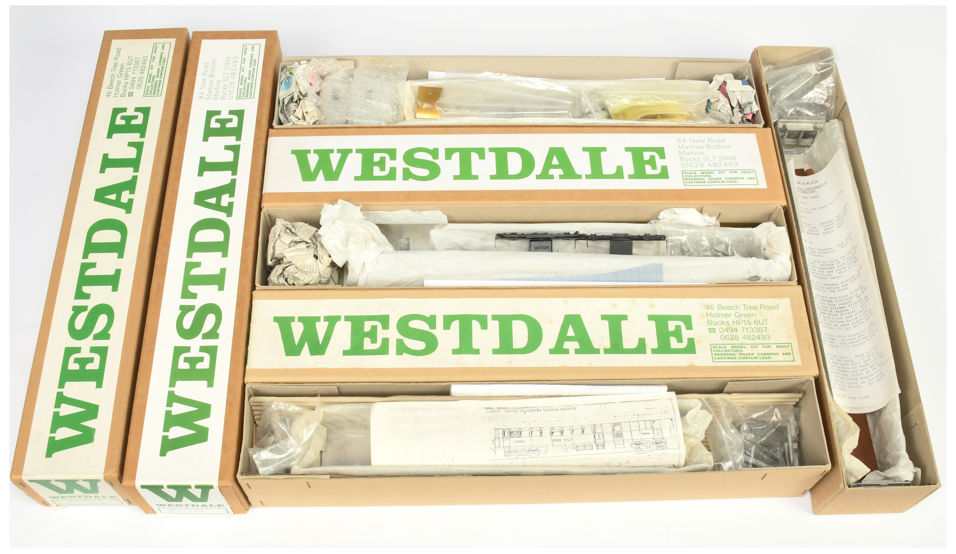 Westdale O Gauge 4x Loco & Coach Kits.