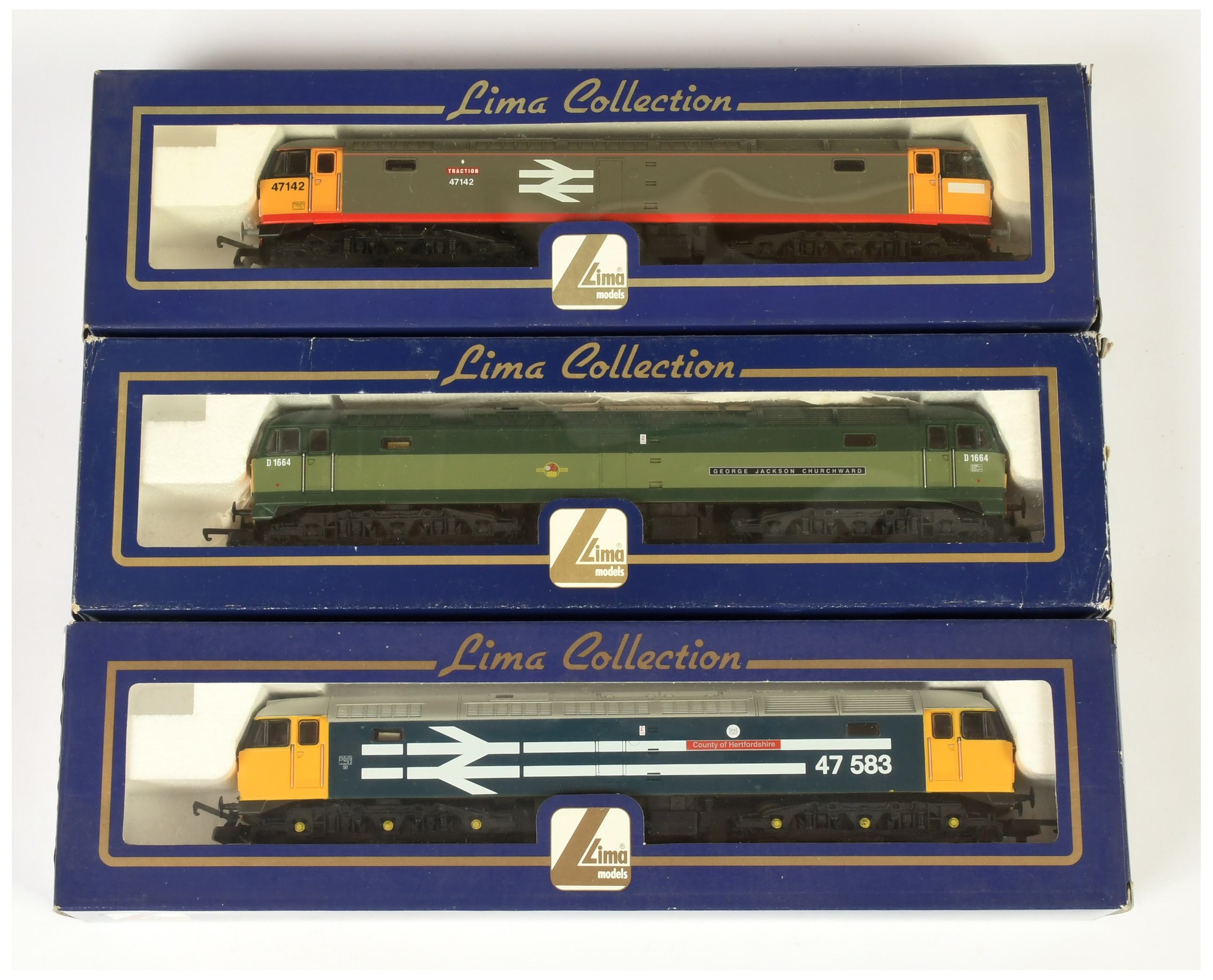 Lima OO Group of 3x Ltd Edition Class 47 Diesel loco's.