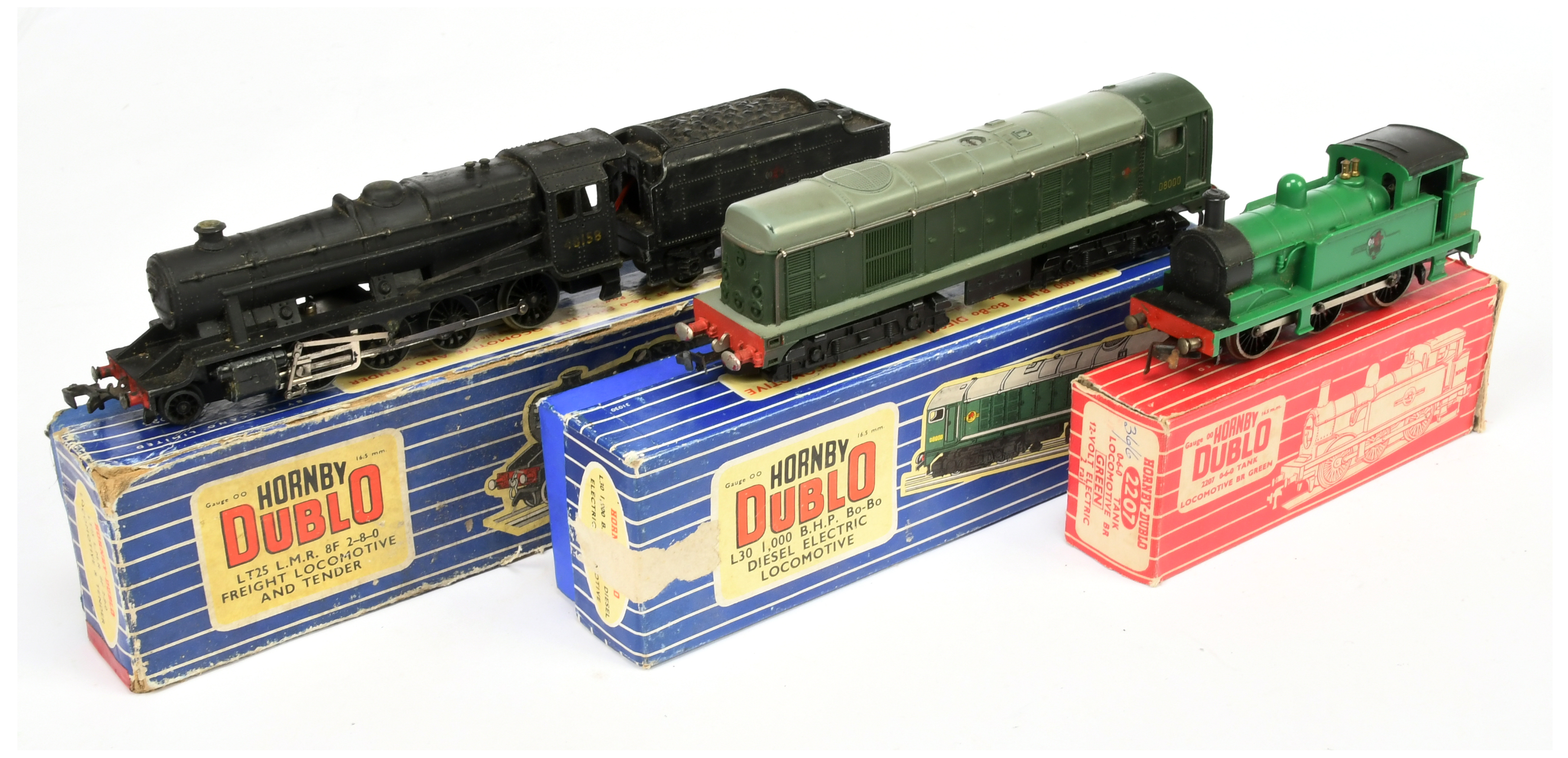 Hornby Dublo 3-rail group of Steam and Diesel Locomotives to include 