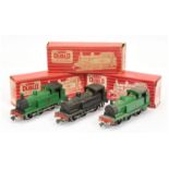 Hornby Dublo 2-rail trio of 0-6-0 Steam Tank Locomotives comprising of 