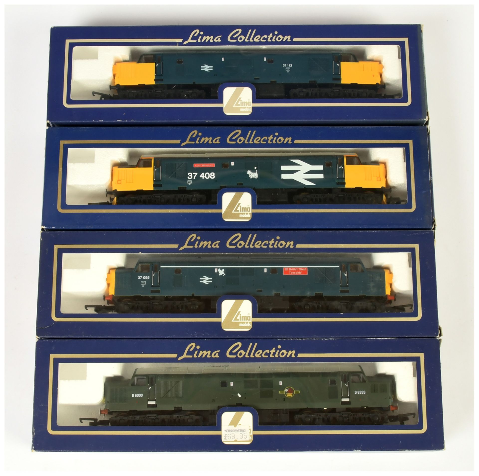 Lima OO Group of 4x BR Class 37 Diesel Loco's. 