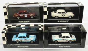 Group of Minichamps Ford Escort IRS 1600