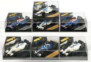 Onyx  group of racing cars to include 207 Tyrrell Yamaha 022 Mark Blundell