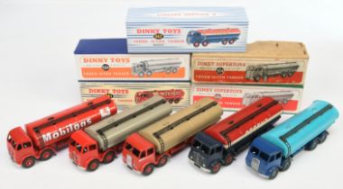 Dinky Toys group of Type1 and Type 2 Foden Tankers
