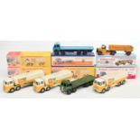 Dinky Toys group of Type1 articulated truck and trailers