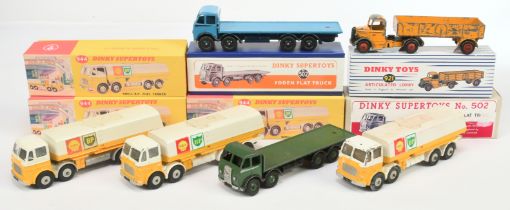 Dinky Toys group of Type1 articulated truck and trailers