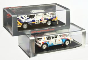 Pair of Spark models Rally cars.