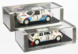 Pair of Spark model Rally cars