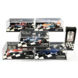 Minichamps group of racing cars & a figure driver to include Tyrrell Ford 007 I. Scheckter
