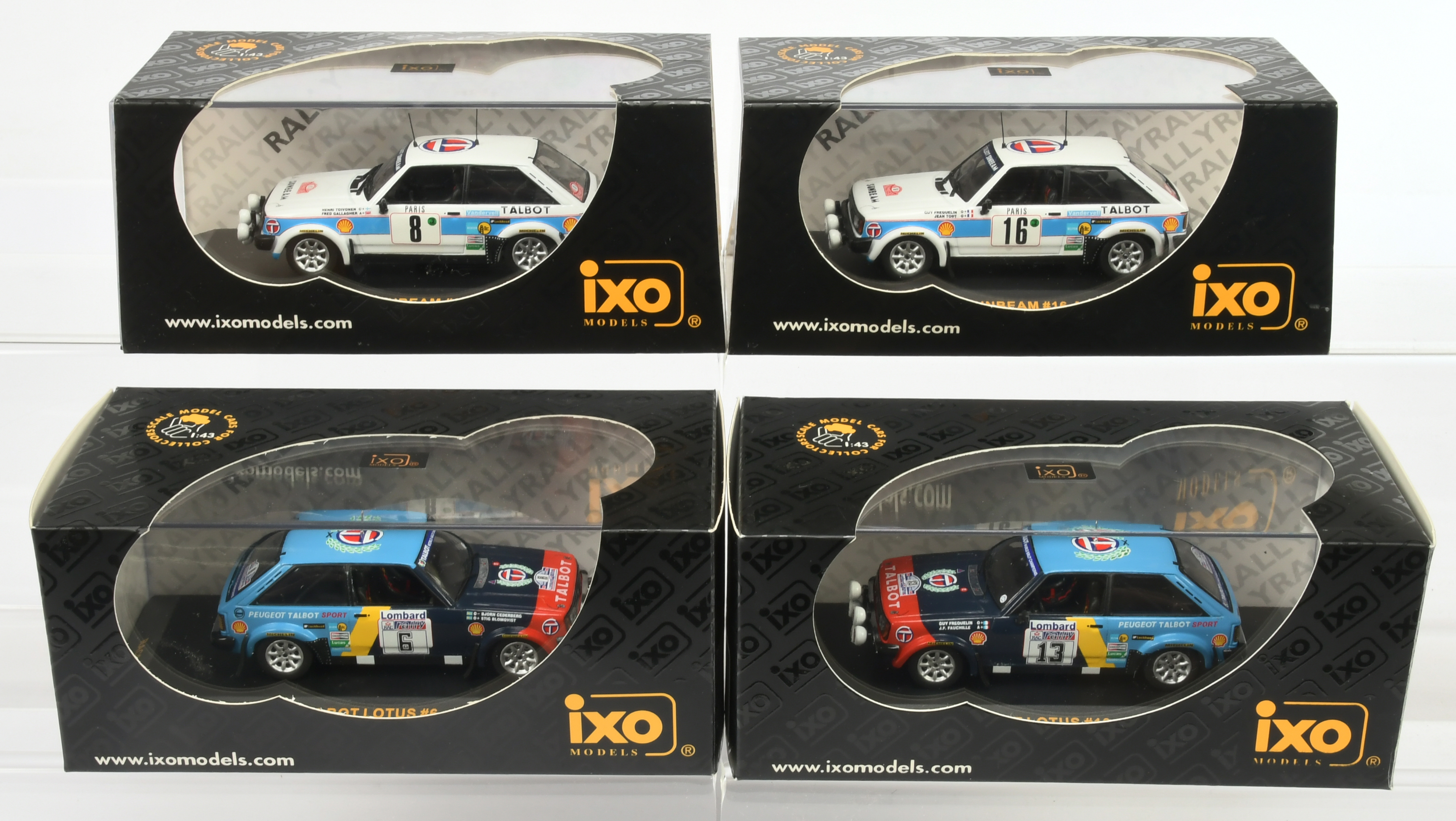 Ixo Models (1/43 Scale) group of Sunbeam Rally cars 