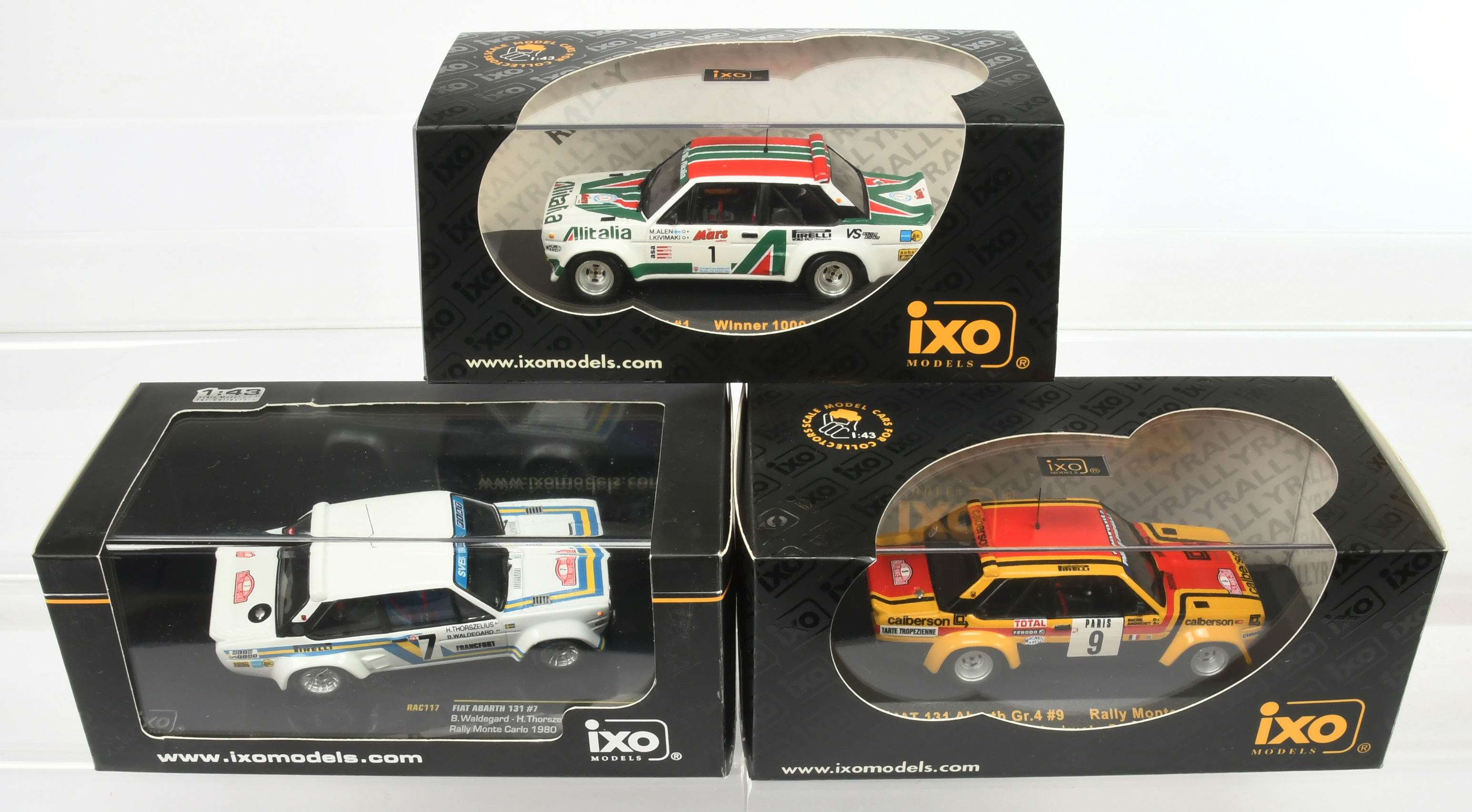 Ixo Models (1/43 Scale) group of Fiat Rally cars 
