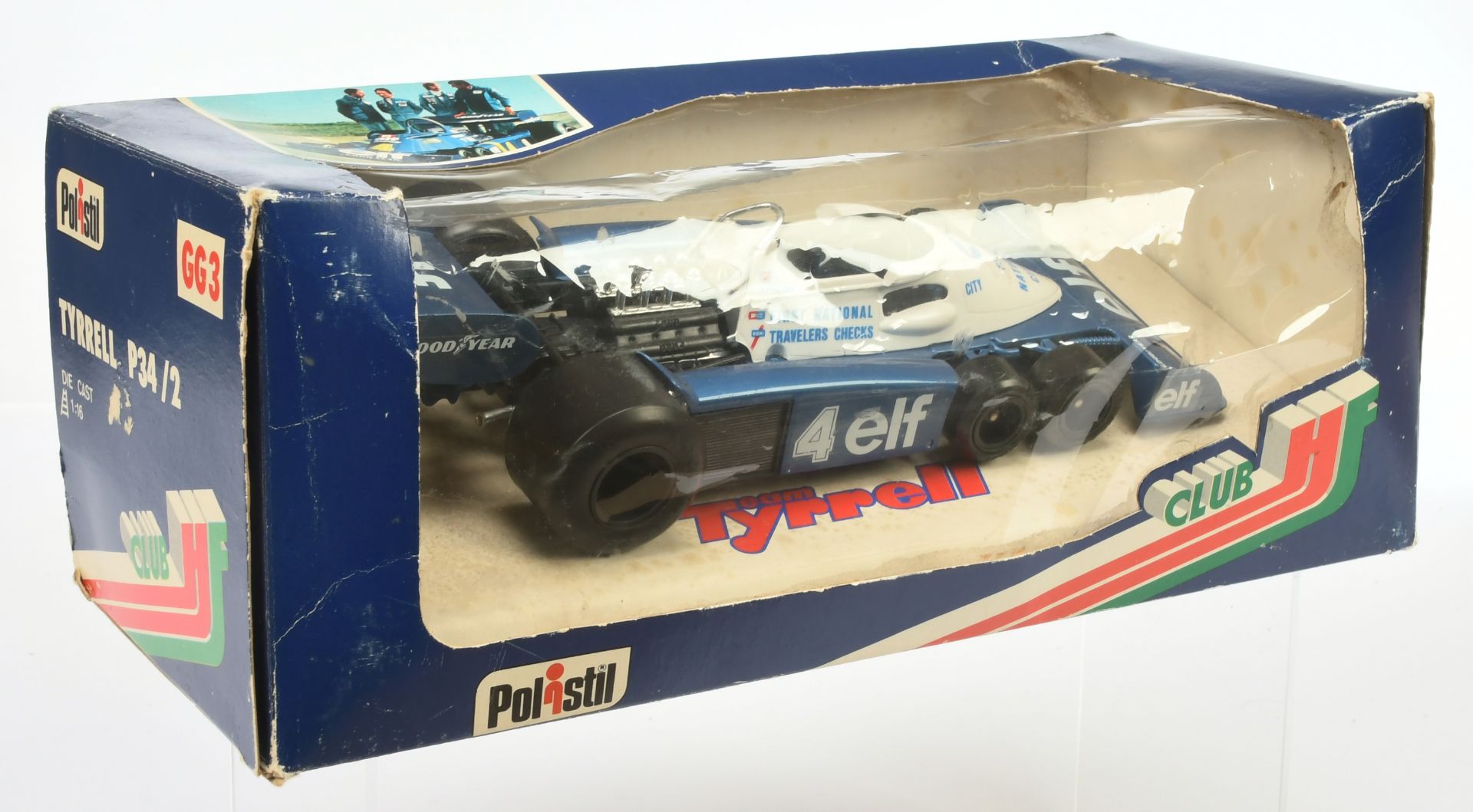 Polistil GG3 Tyrrell P34/2 diecast 1:16 scale model "elf First National City