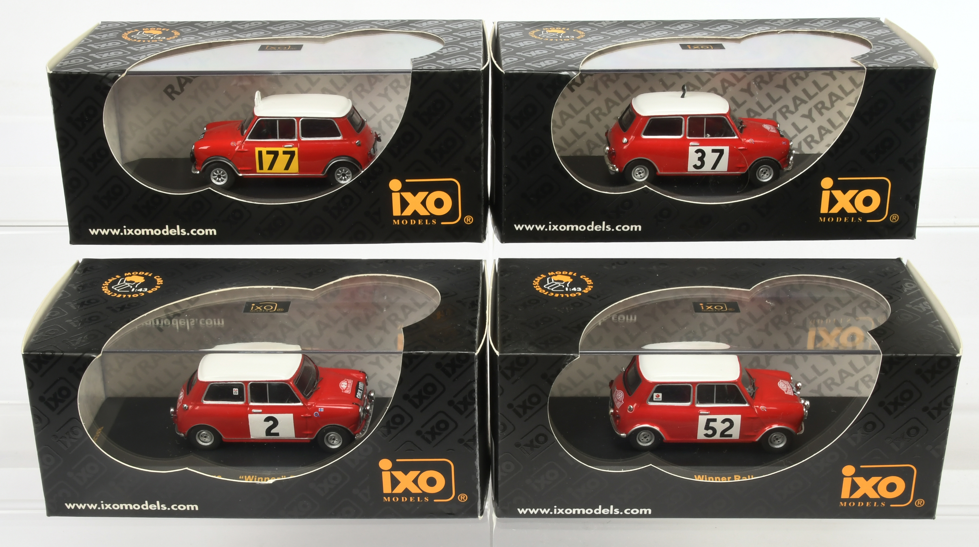 Ixo Models (1/43 Scale) group of Cooper Rally Cars 