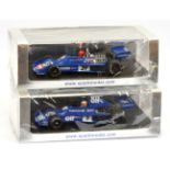 Pair of Spark racing models, scale 1:43 S 1649 Tyrrell 007 Canada GP 1976