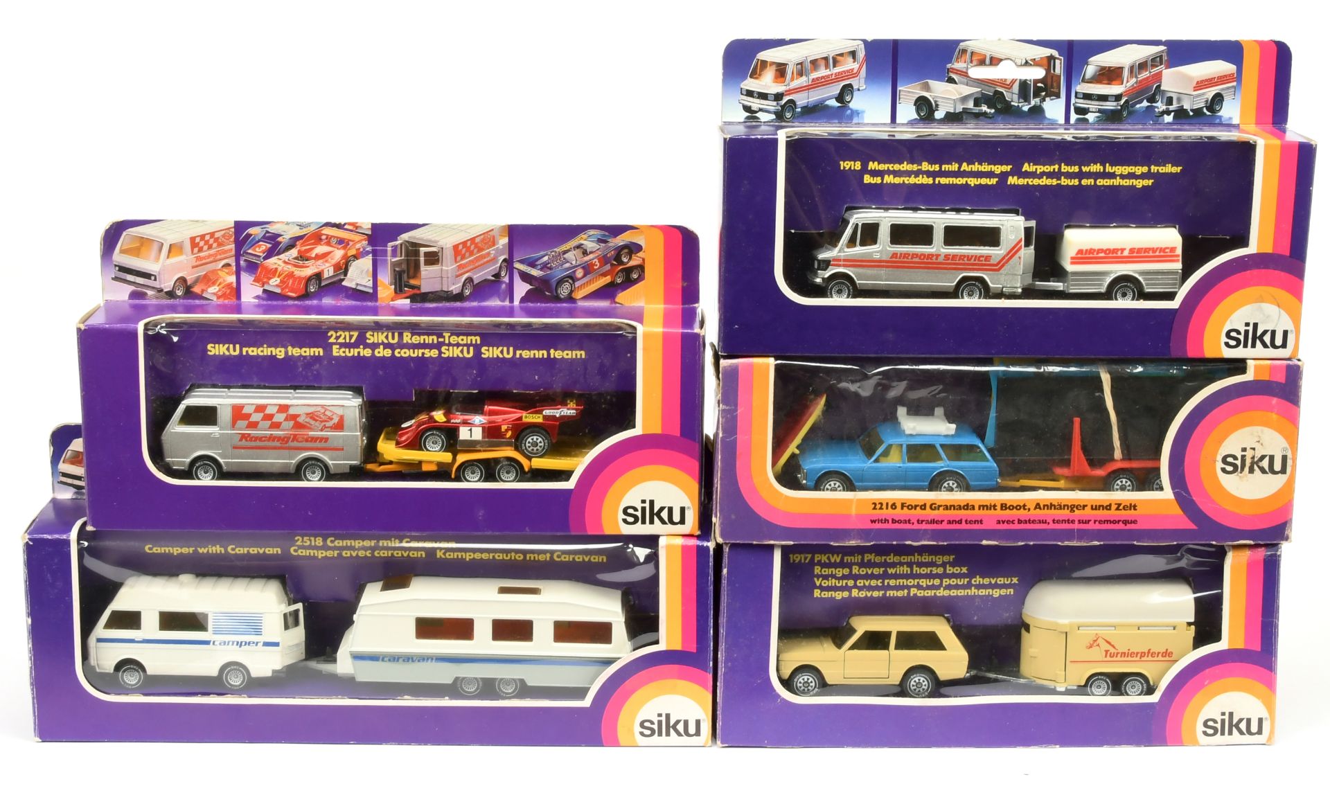 Siku group of commercial truck and trailers to include Caravan Art-Nr 2518