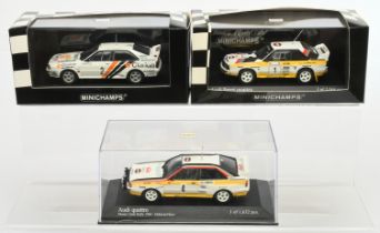 Group of Minichamps to include 430  841902 Audi Quattro Sweden Rally 1984