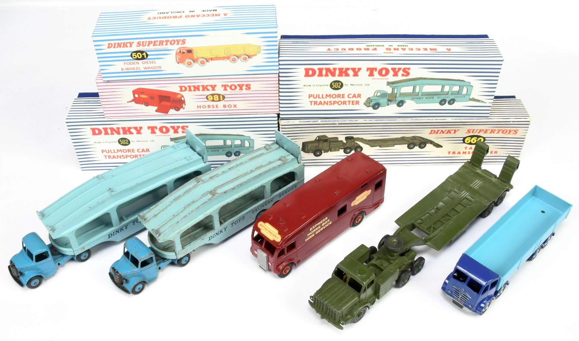 Dinky Group of Re-Issues models to include 582 Pullmore Car Transporter 