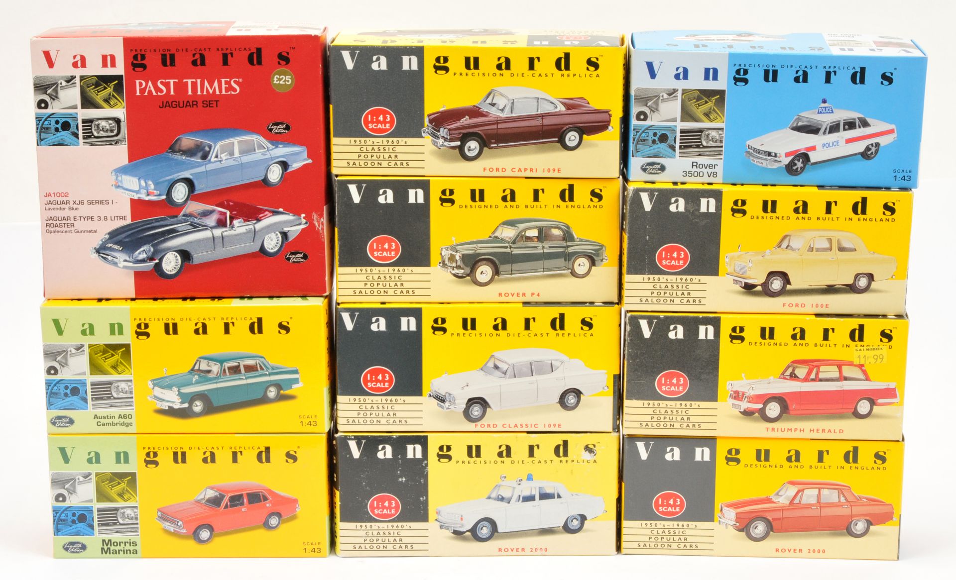 Vanguard, a boxed group to include Rover2000 VA27001 Police car