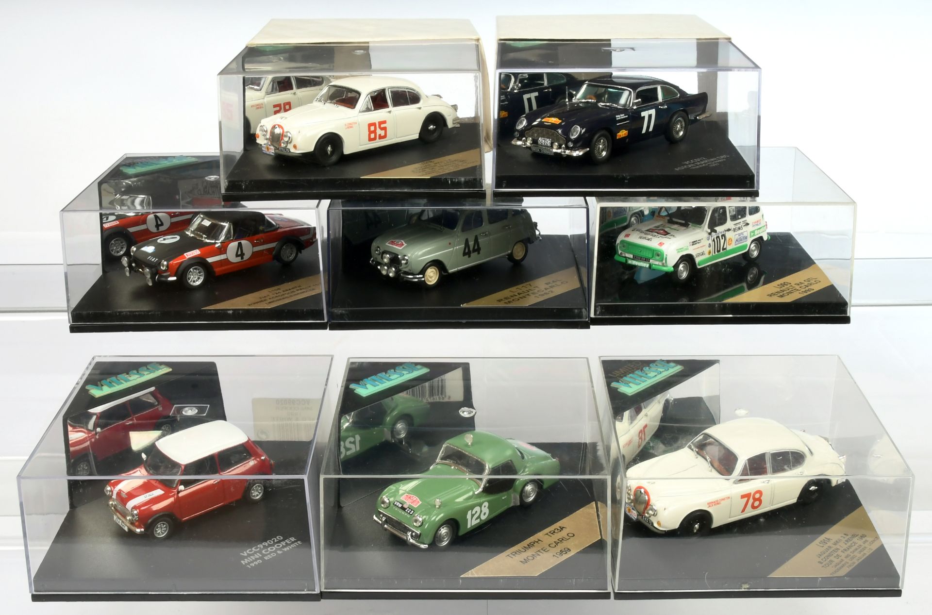 Vitesse (1/43rd scale) a group of Renault, Mini Cooper, Jaguar and other models -