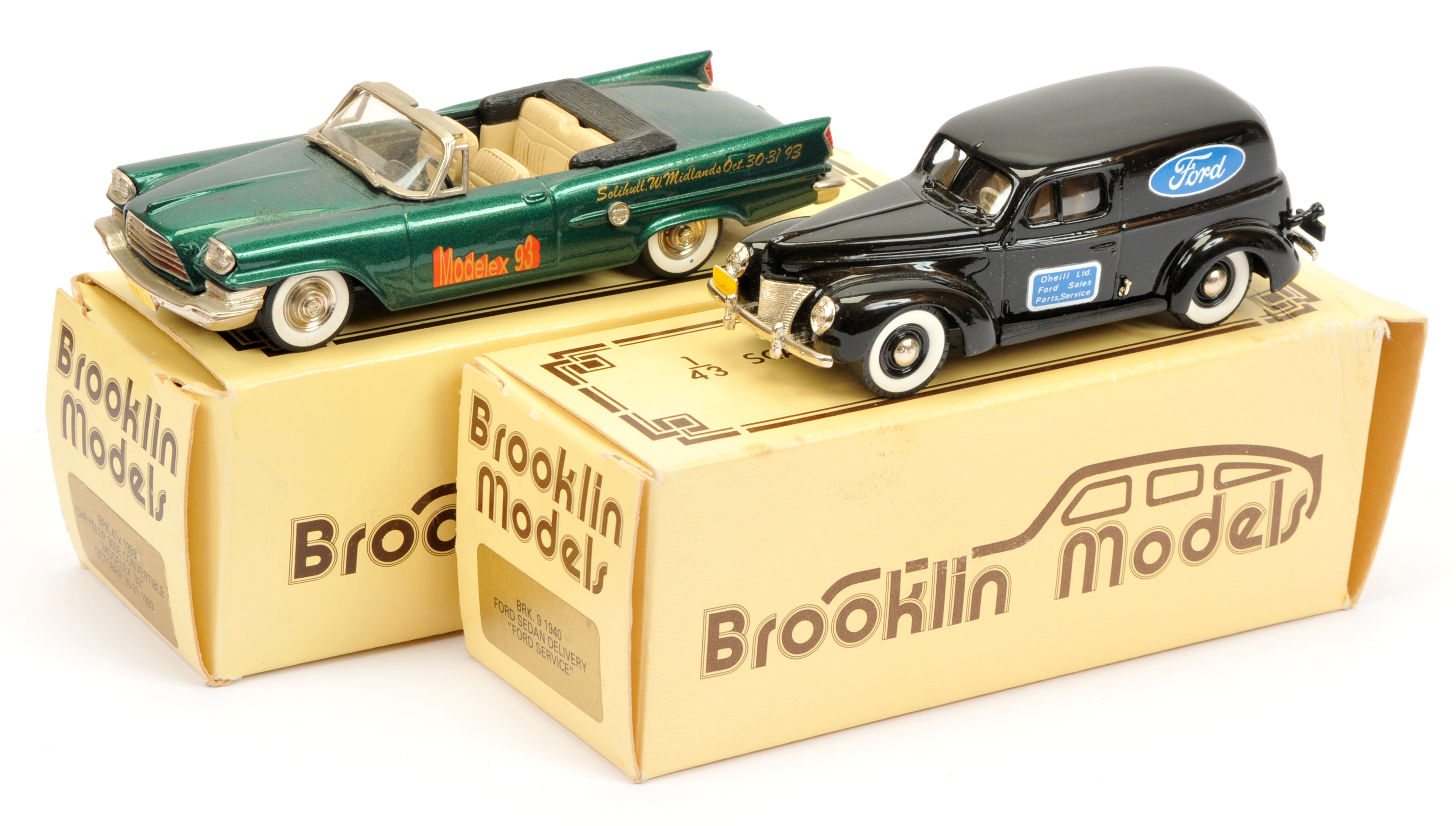 2 x Brooklin Models to include No.BRK9 Ford Sedan Delivery Van 1940