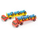 Matchbox King Size and Super King Trucks with 39c Ford Tractor Regular wheels