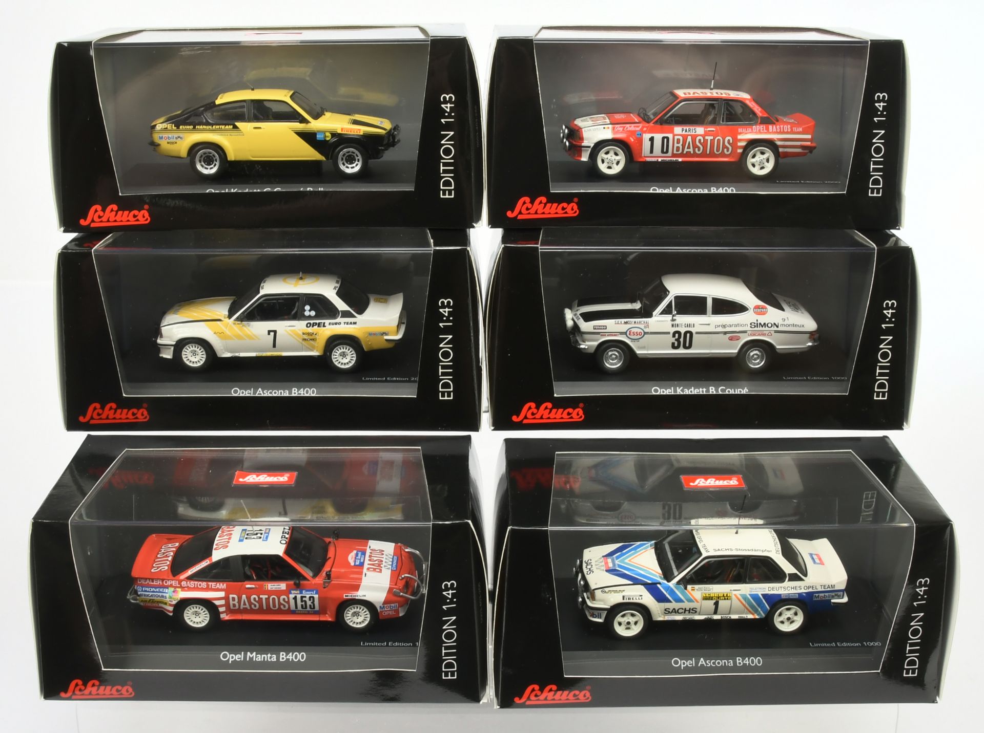 Schuco (1/43 Scale) a group of Opel.