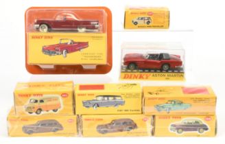 Dinky (Atlas Editions) - a boxed group of Vans & cars