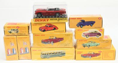 Dinky Toys (Atlas Editions) group of cars & Petrol stations