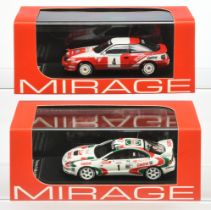 Pair of Mirage model Toyota Celica GT-Four #1 8307 & #2 8146