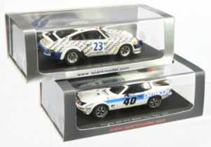 Pair of Porsche 924 & 911 GTS Monte Carlo Rally 1979 & 1983 Spark models