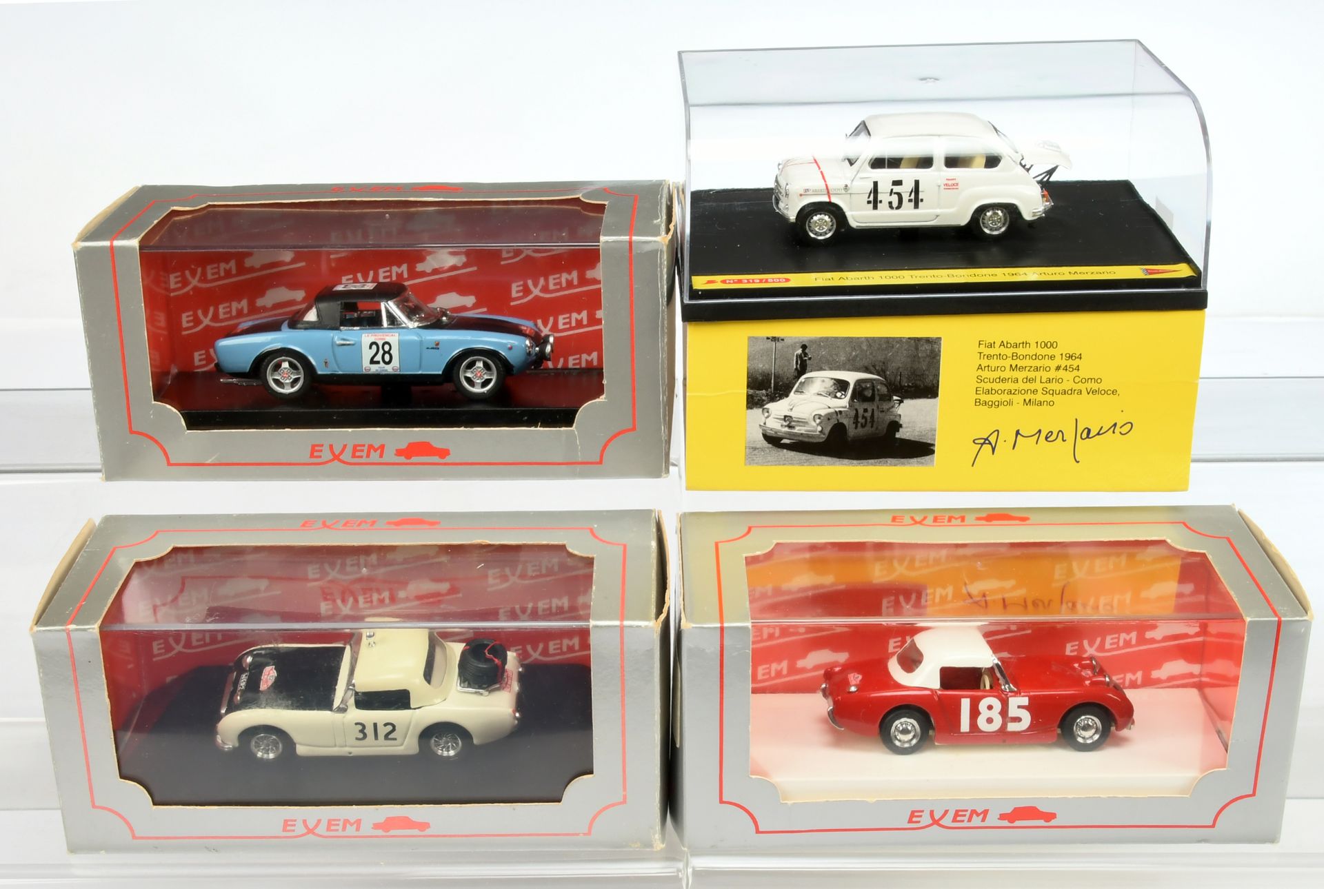 Exem (Italy) a boxed Austin Healey & Fiat group of models 
