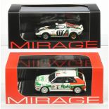 Pair of Mirage model cars -