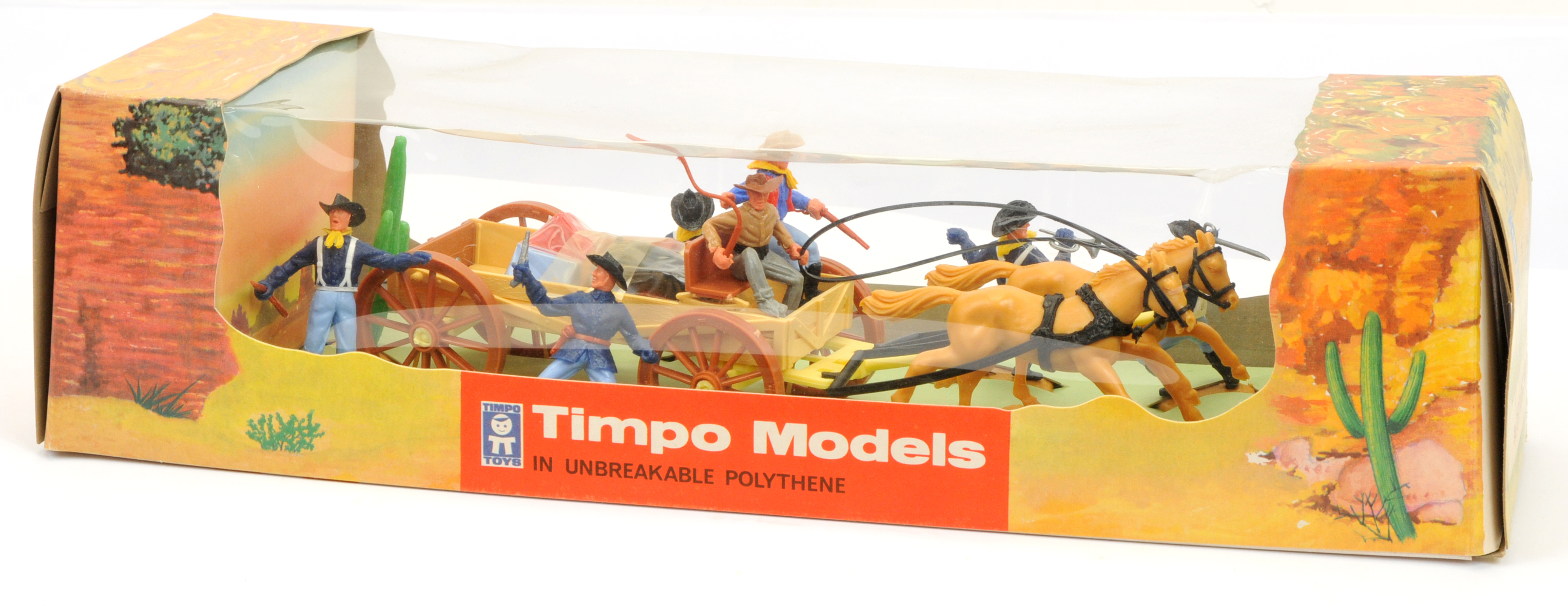 Timpo - Wild West Series - Set Ref. No. 350 'Buckboard', Boxed - Bild 2 aus 2