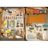 A Mixed Group of Britains & Similar - Farm Buildings, Figures, Animals & Accessories