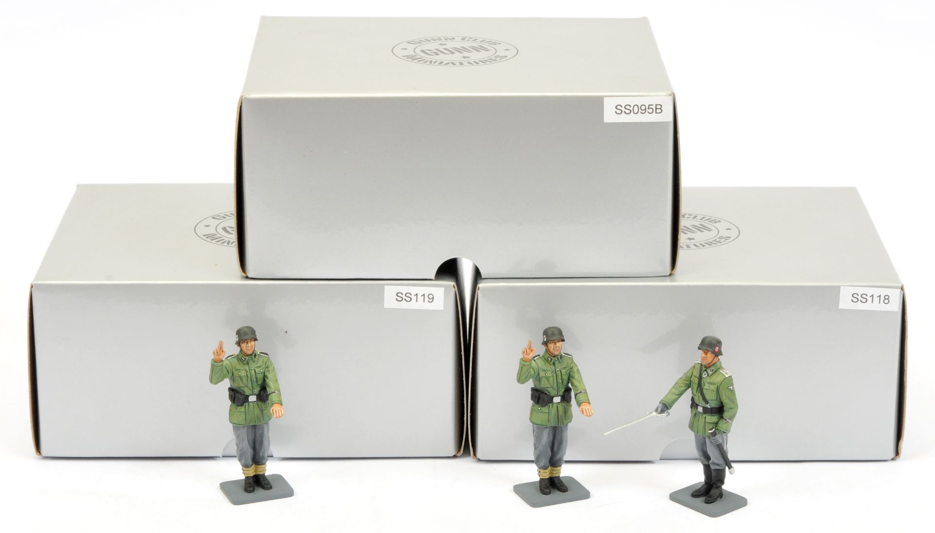 Thomas Gunn Miniatures (Gunn Club Miniatures) - A Group of Boxed, German SS World War II Sets