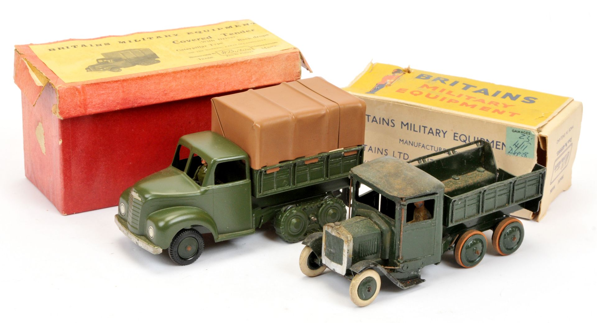 Britains - No. 1433 'Covered Tender' & No. 1335 'Army Lorry'