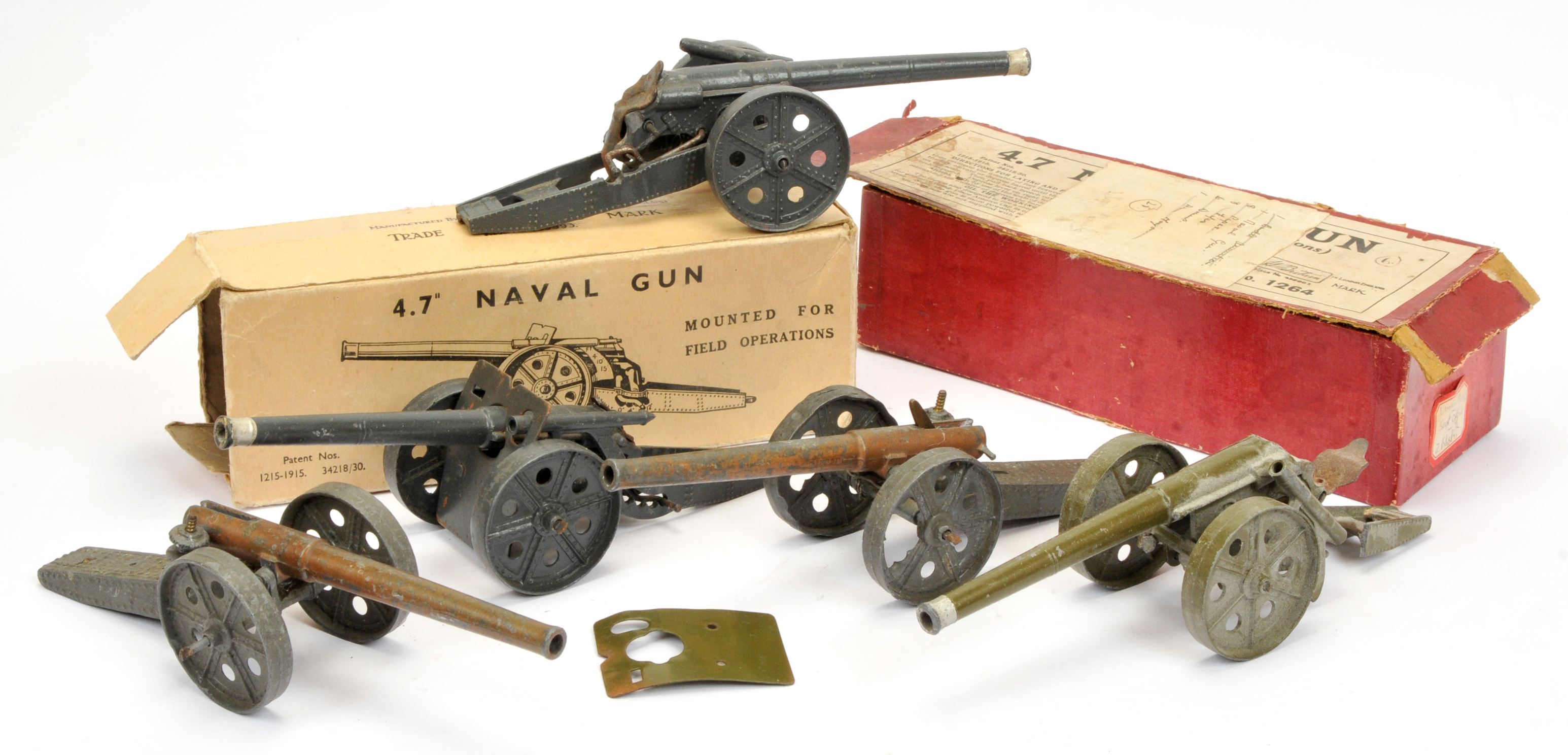 Britains - 5 x No. 1264 '4.7" Naval Gun'
