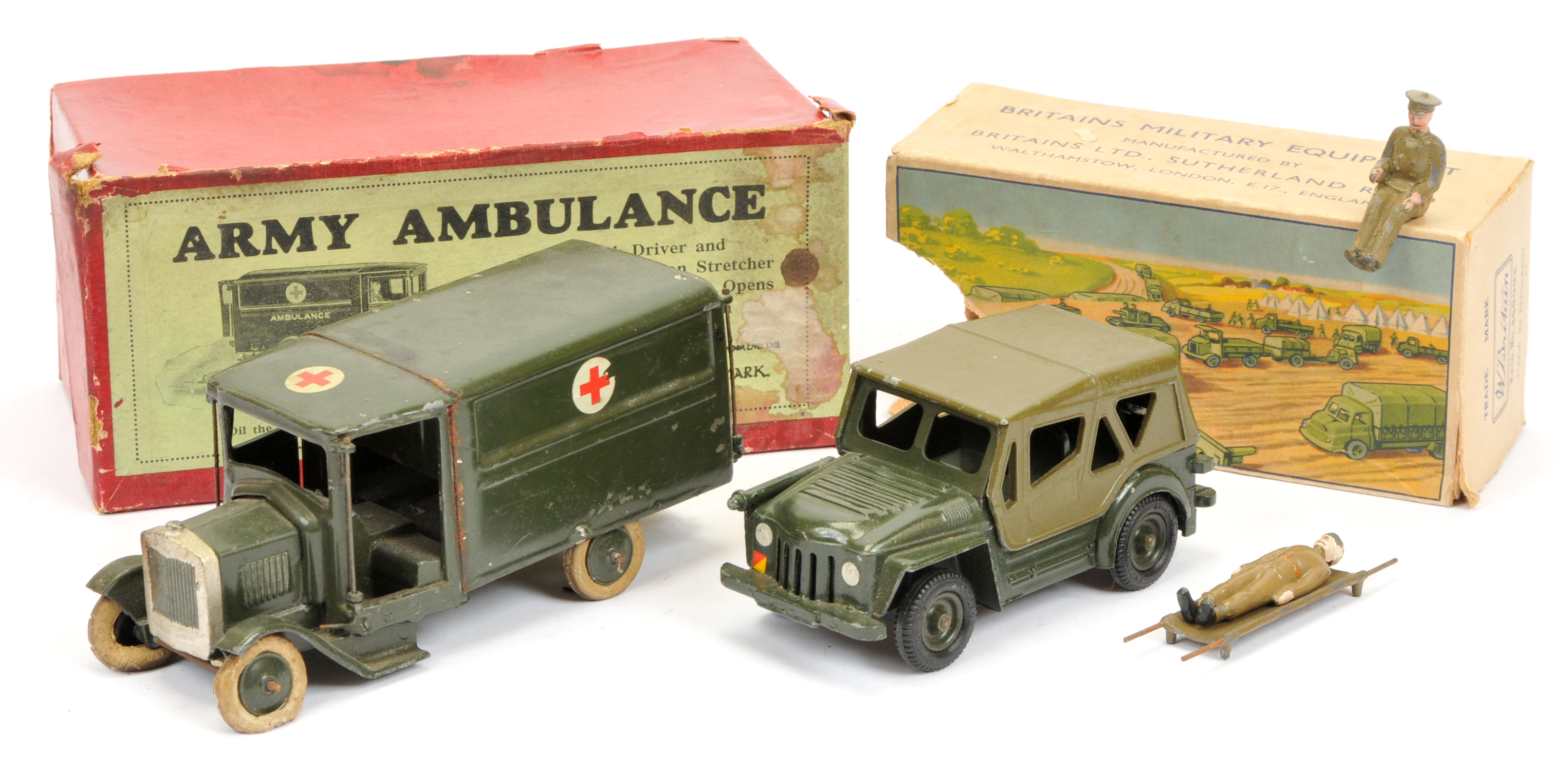 Britains - no. 2102 'Austin Champ' & no. 1512 'Army Ambulance'