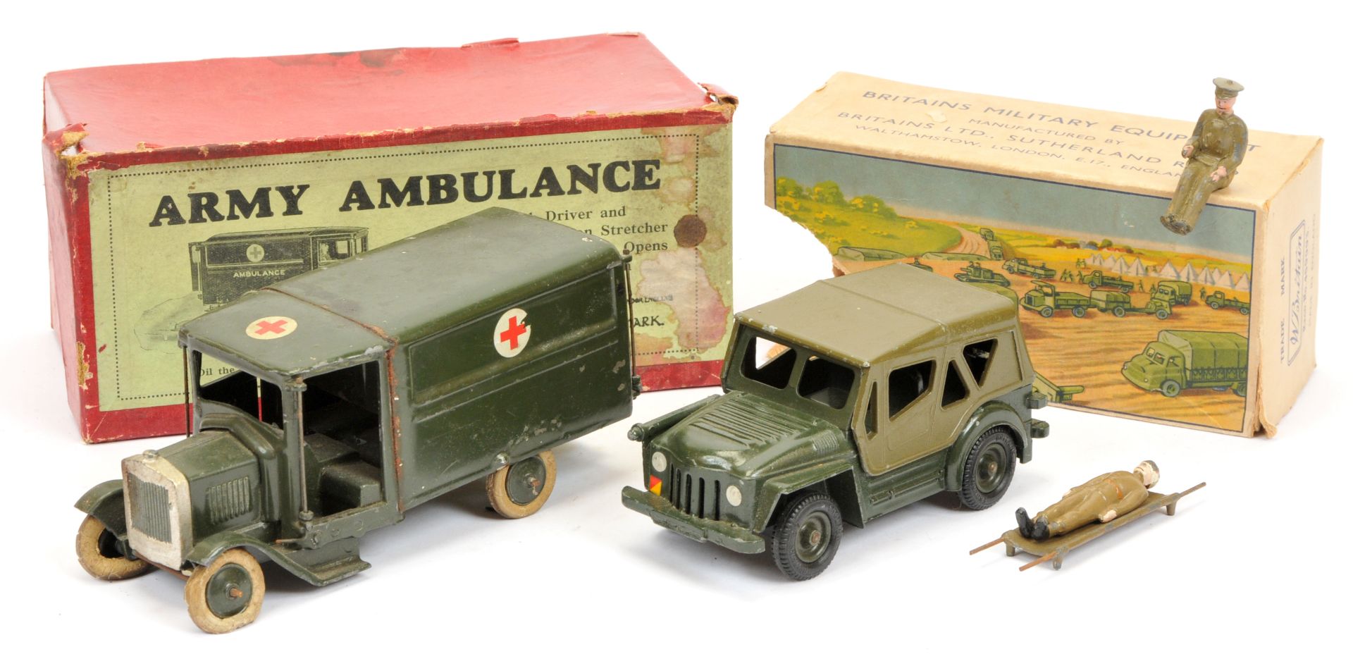 Britains - no. 2102 'Austin Champ' & no. 1512 'Army Ambulance'
