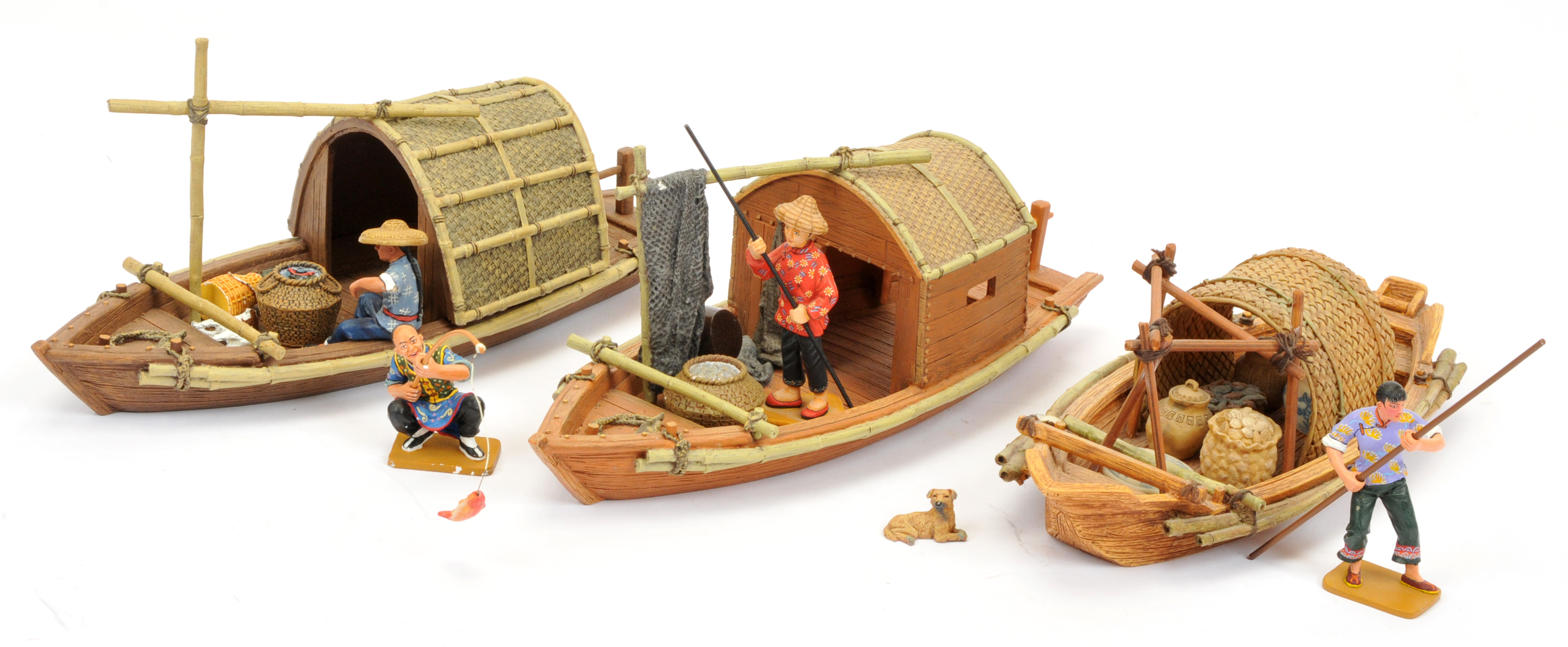 King & Country - Streets of old Hong Kong Sampan Sets x3